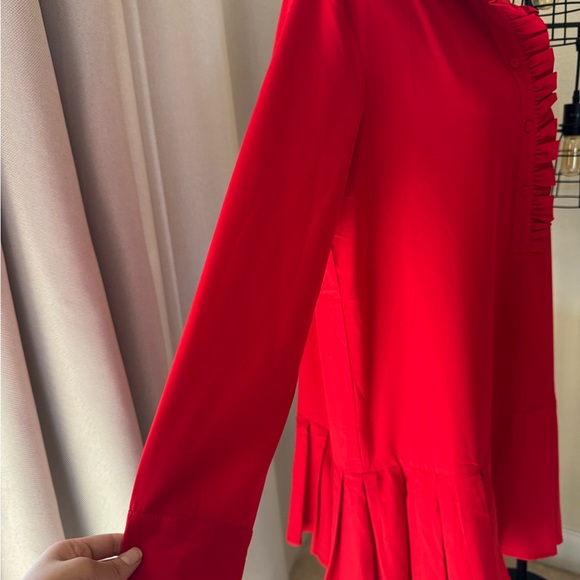 Tuckernuck Red Crepe Tate Dress Women’s Size Medium - Picture 7 of 11